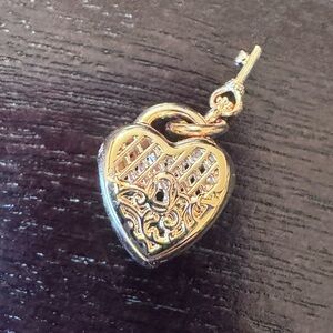Authentic Pandora Rose Heart Padlock Charm 787655